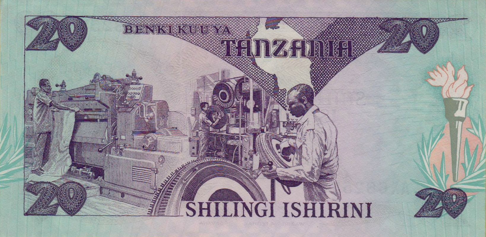 Tanzania 20 1985 UNC P-9